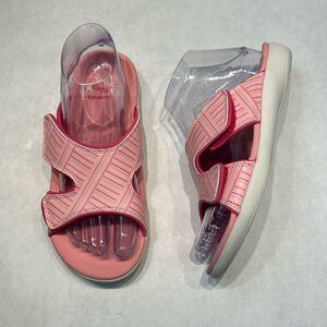 Spenco Revitalign Kholo Summer Stripe Slides Sandals Womens Sz 6 Pink Adjustable